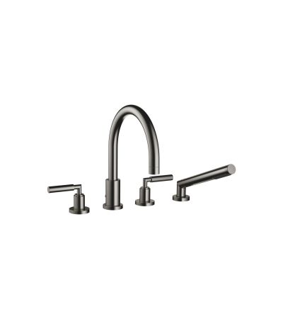 Dornbracht -TARA Bath shower set for bath rim or tile edge installation - Dark Chrome 