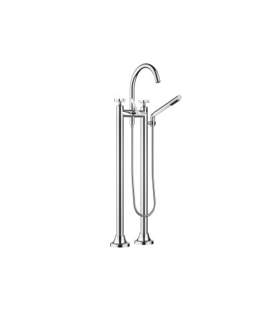Dornbracht -VAIA Two-hole bath mixer for free-standing assembly with hand shower set - Chrome Chrome