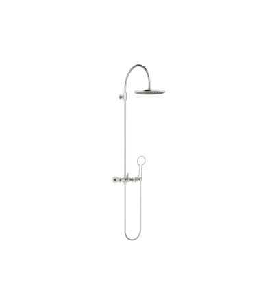 Dornbracht -TARA Showerpipe with shower mixer without hand shower 300 mm - Brushed Platinum Brushed Platinum