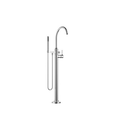 Dornbracht -VAIA Single-lever bath mixer with stand pipe for free-standing assembly with hand shower set - Chrome Chrome