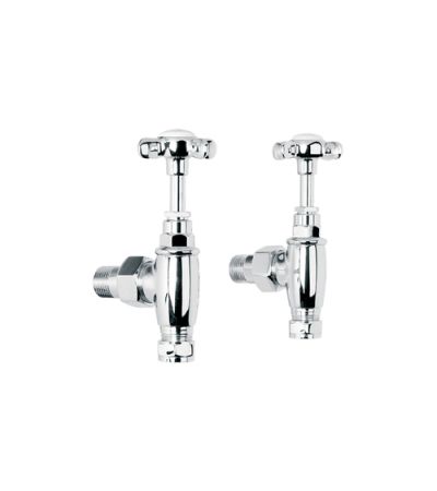 Lefroy Brooks LB 1150 Classic Radiator Stopcocks with Connectors and 150mm Downpipes