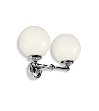 Lefroy Brooks LB 4001 Classic Double Wall Bracket with 6" Opal Globes