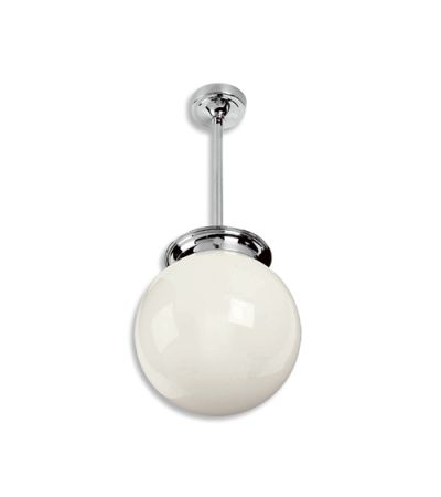Lefroy Brooks LB 4006 Classic Drop Ceiling Light with Tubular Stem and 8" Oval Opal Globe