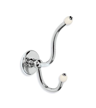 Lefroy Brooks LB 4511 Classic Double Robe Hook with Ceramic Acorn