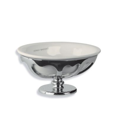 Lefroy Brooks LB 4515 Classic Freestanding Soap Dish Holder with Fine Bone China Dish