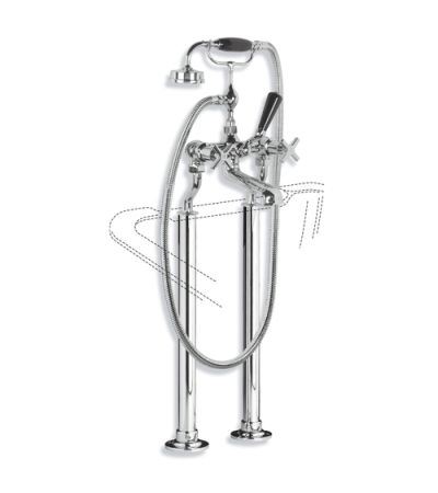 Lefroy Brooks MH 1145 Mackintosh Bath Shower Mixer with Standpipe Sleeves and Adjustable Baseplates for Rim Mounting