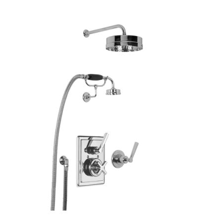  Lefroy Brooks MK 8716 Concealed Mackintosh Thermostatic Mixing Valve with 8" Headset, Handset and Shower Kit