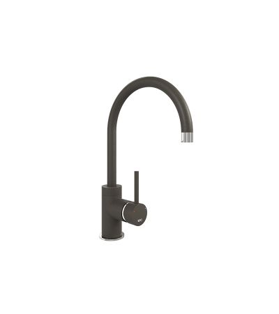 The 1810 Company Courbe Curved Spout Kitchen Sink Mixer Tap - mocha