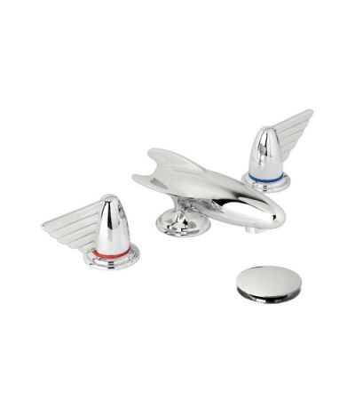 Lefroy Brooks RL 1236 Belle Aire Three Hole Deck Mounted Basin Mixer with Click-up Waste<br> <br> Belle Aire Three Hole Deck Mounted Basin Mixer with Click-up Waste<br> Deck Mounted, Levers, Three Hole<br> <br> Available finishes: Silver Nickel, Chromium 