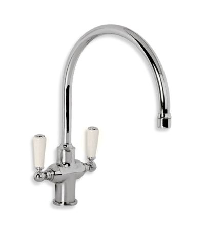 Lefroy Brooks WL 1550 White Ceramic Lever Kitchen Monobloc Mixer