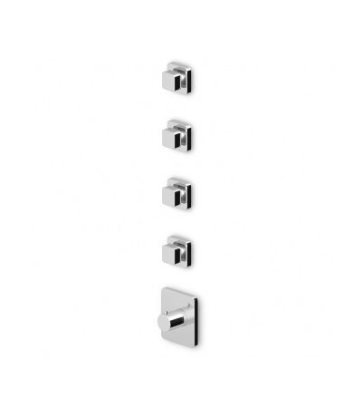 Zucchetti SOFT Shower Mixer with 4 Stop Valves ZP7097