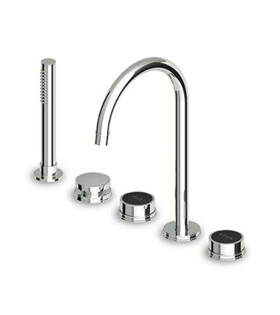 Zucchetti SAVOY 5 Hole Bath Mixer ZSA483 (Embossed Flange)